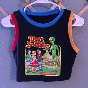 NWOT ROMWE “Don’t talk to strangers” Crop Top!